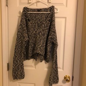 express heathered crop sweater